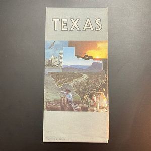 Vintage 1980 Roadmap of Texas